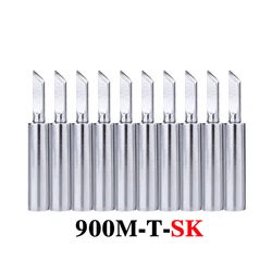 10pcs/set 900M-T-SK Soldering Iron Tip Lead-free Solder Iron Head Tips for Hakko 936 Solder Rework Repair Tools