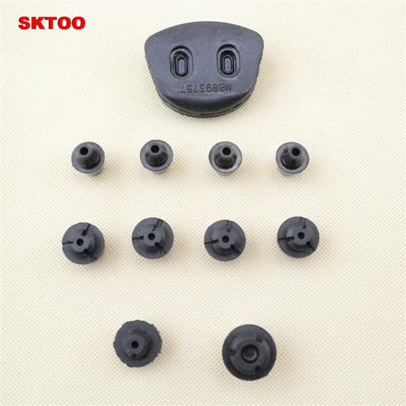 SKTOO 11pcs Door buffer rubber damping rubber particles for Mitsubishi Pajero V31V32V33V43V45 Cheetah Jones Black Diamond Q6