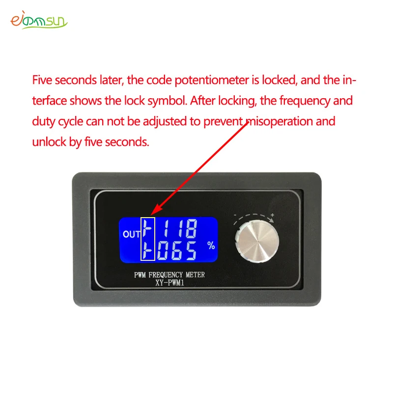 Signal Generator PWM Pulse Frequency Duty Cycle Adjustable Module LCD Display 1Hz-150Khz 3.3V-30V PWM Board Module Hand knob