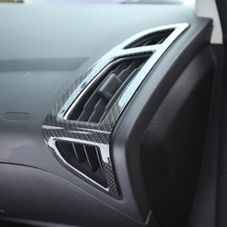 Three styles of ABS Air Conditioning Vent Sequins Air Conditioner Vents Sticker for Ford Focus 3 4 2012 2013 2014 2015 2016 2017