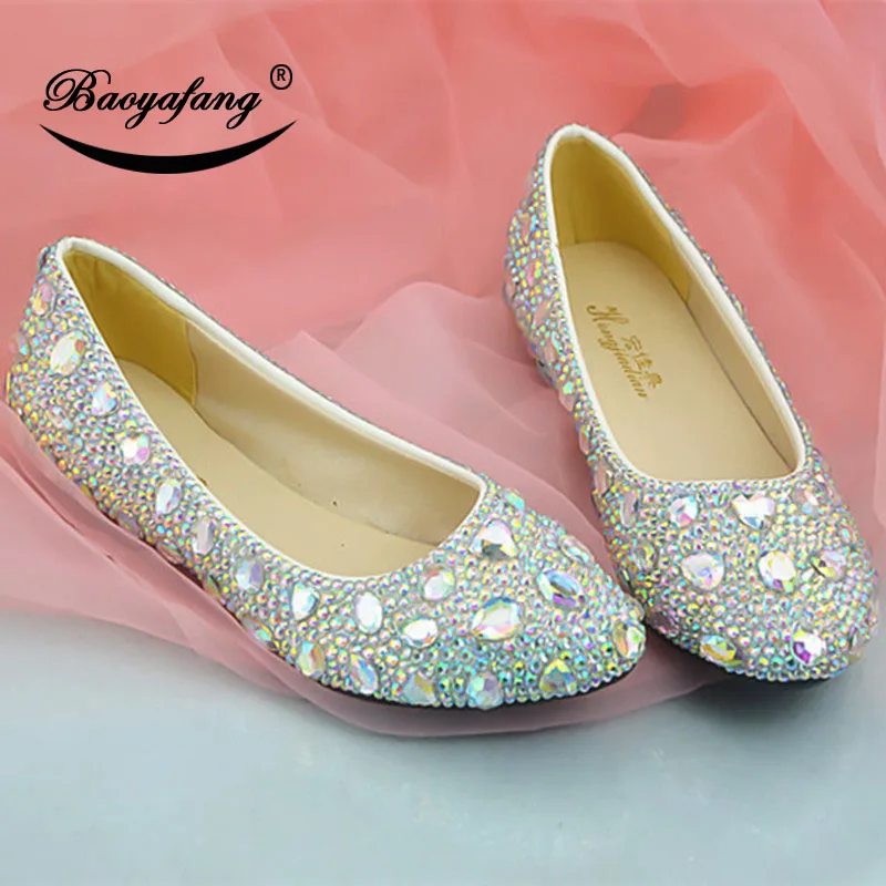 wedding shoes Sapphire AB Diamond Crystal Night Insert Diamond Shoes Banquet Shoes White sweet party shoe