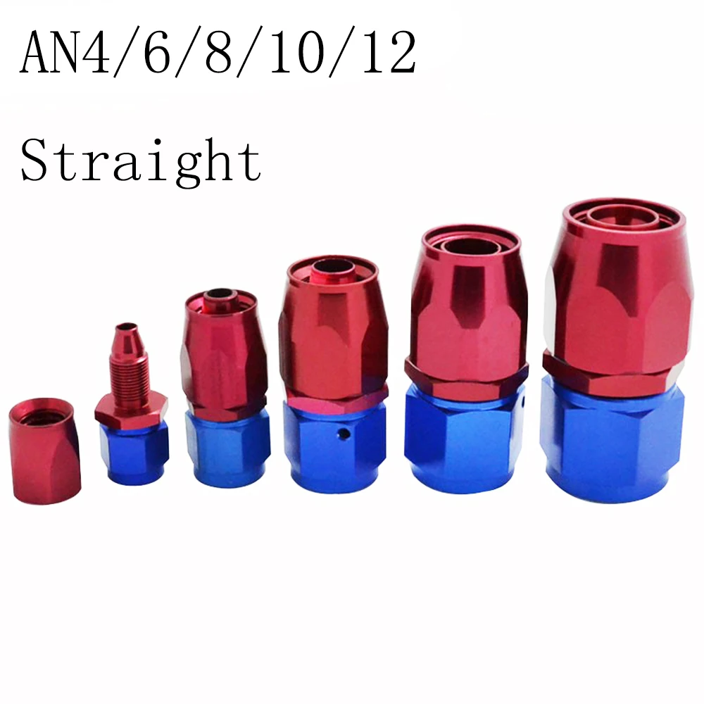 High Quality AN 4 6 8 10 12 Oil/Fuel/Swivel Hose Aluminium FittingS Swivel AN Fitting Adapter Oil Fuel Reusable Fitting Hose End