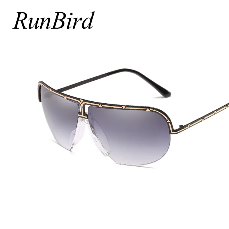 

RunBird Classic Men Oversized Sunglasses Big Frame Driving Sunglass Man Eyewear Sun Glasses UV400 High Quality 1432R