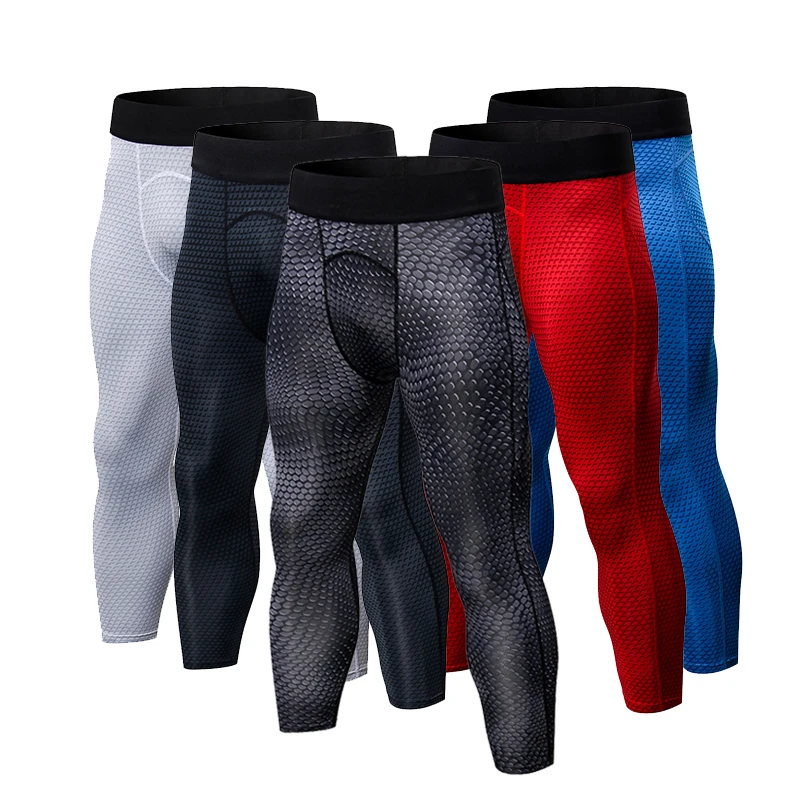 

New 3/4 Compression Jogging Pants men Fitness Quick Dry Running Sports Trousers Leggings Elastic Waist gym Training Pants