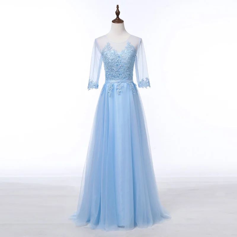 FADISTEE-Robe de Demoiselle d'Honneur Longue et Élégante, Appliques en Dentelle, Demi-Manches, Grande Taille, Transparente, Tenue de Soirée de Mariage, Moins de 50 $