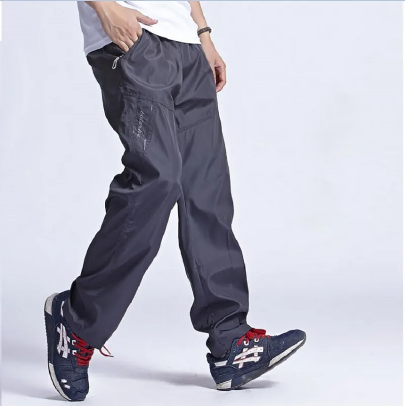 Mens autumn Summer Sportwear Pants Mens Casual Sweatpants sports Breathable Joggers Quick Dry Trousers Male Loose Wide Leg Pants