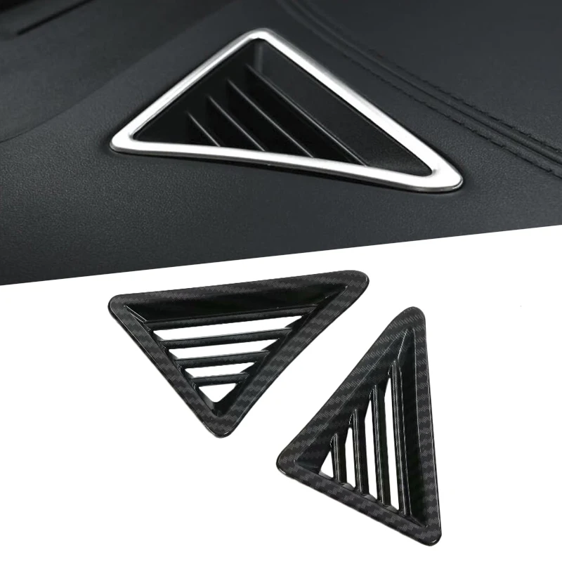 Auto Accessories For Toyota Alphard Vellfire AH30 2016 - 2019 Carbon Fiber ABS Dashboard Air Conditioner Outlet Vent Cover Trim