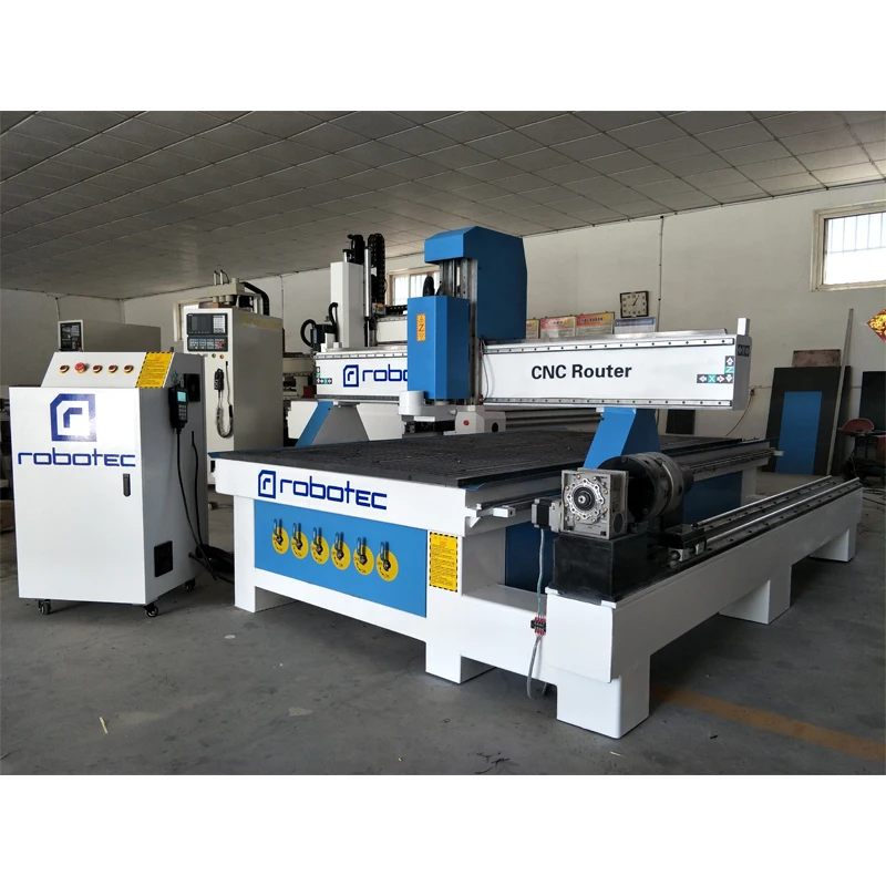 ماكينة طحن الخشب CNC المتقدمة ذات 3 محاور و4 محاور مع مجمع الغبار