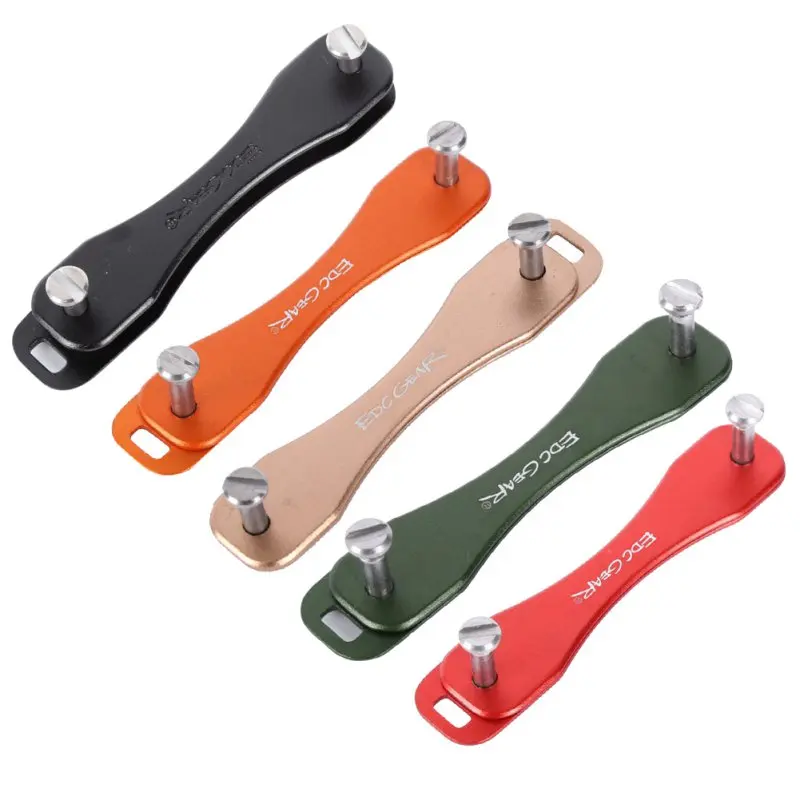 

6 Colors Smart Key Holder Folder Pocket Key Chain Clip New EDC Aluminum Hard Oxide Key Holder Clip Keys Organizer EDC Outdoor