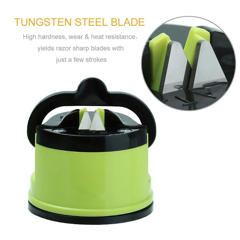 NUOTEN Brand Tungsten Steel Knife Sharpener, Suction Pad Design,Full body Polished,Excellent Quality kitchen sharpening tool