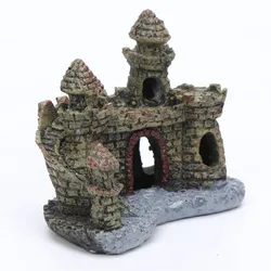 Aquarium Ornament Resin Castle Decoration Ancient True Castle Fish Tank Decoration Accessories Aquarium Decor Fish Tank AA0056