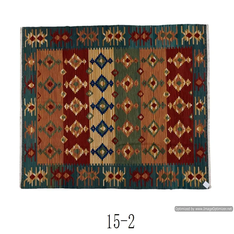 handmade wool kilim rugs living room rug bedroon bedside blanket corridor Mediterranean