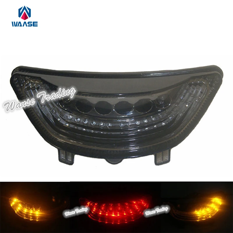 

waase Rear Tail Brake Turn Signal Integrated Led Light Smoke For 2009 2010 2011 2012-2015 YAMAHA VMax V-Max VMX 1700 VMX1700