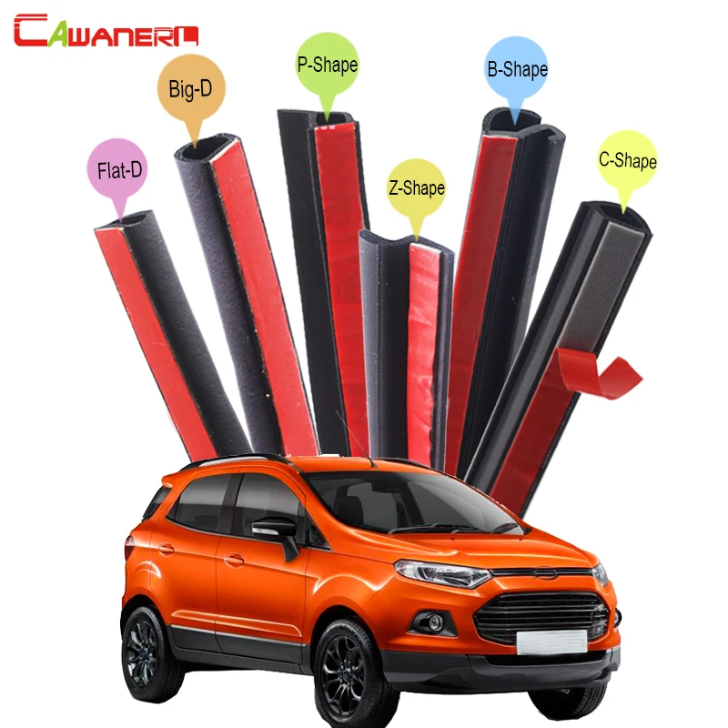 Cawanerl Rubber Car Seal Sealing Strip Kit Weatherstrip Noise Insulation For Ford Freestyle Galaxy Taurus X S-Max EcoSport