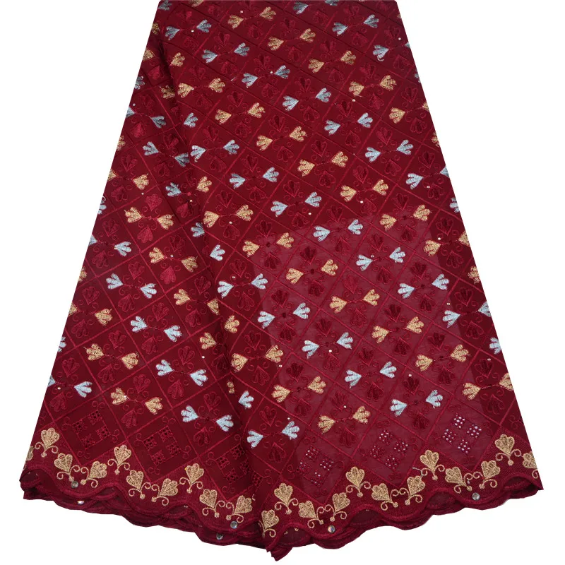 

Nigerian Wine Color Lace Fabrics 2018 African Swiss Voile Lace High Quality Swiss Voile Lace In Switzerland For Wedding 1318
