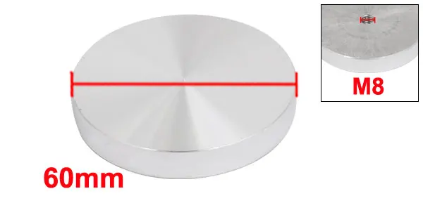 UXCELL 1PC 40/50/60/75mm M8 M10 Aluminum Disc Hardware for Glass Table Tea Tables Silver Tone