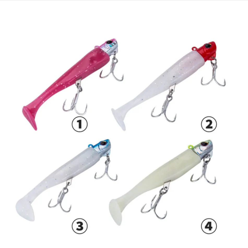 1pcs Swing Shad Lokken Swimbaits Zwart Minnow Action Zachte Lokken Pro Visgerei voor Grote Vis Vissen Tips Rock vis Lokken