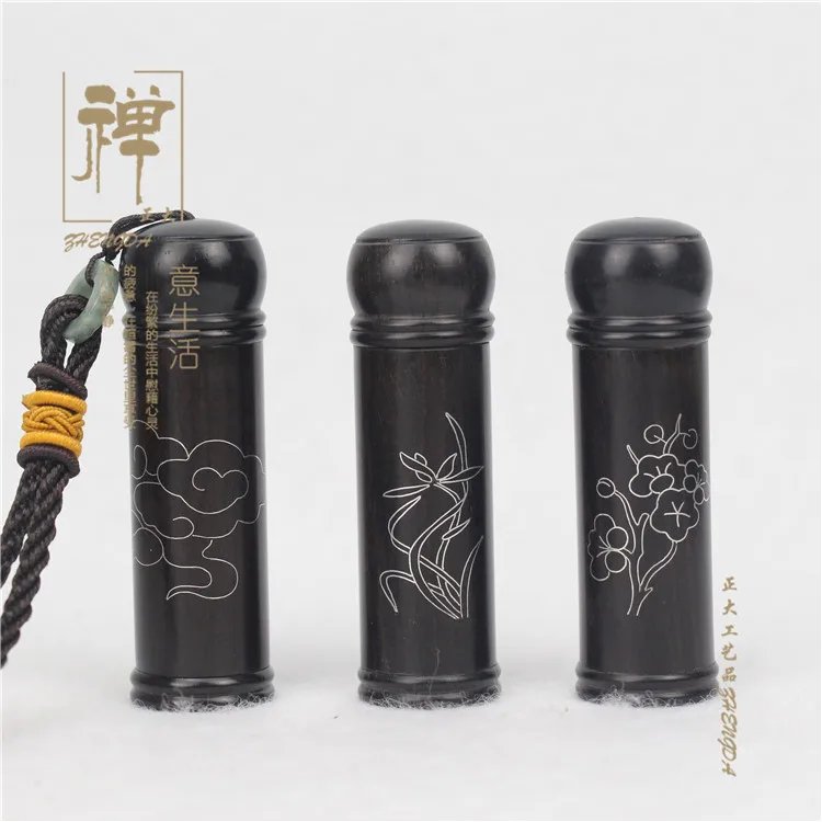 Zhengda incense appliance ebony head screw with purple Tan silver powder smoke tube inserted sandalwood wholesale