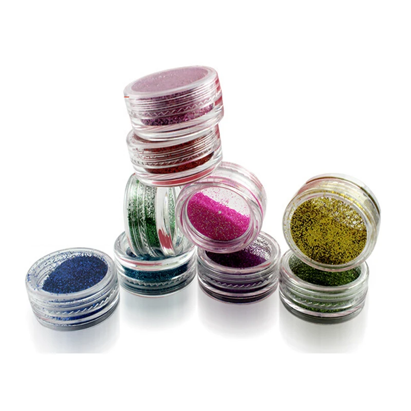 12 colori/lotto Glitter Tattoo Body Glitter Powder Shimmer Glitter tatuaggi polvere colori Nail Art acrilico Glitter polvere decorazione