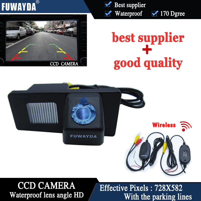 FUWAYDA Wireless Car Rear View Reverse Color CCD DVD GPS Navigation Kits CAMERA for Ssangyong Rexton / Ssang yong Kyron