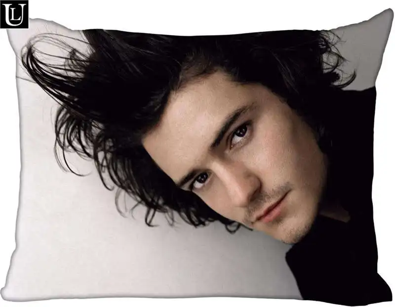 Custom orlando bloom Rectangle Pillow Cover Size 45x35cm (one side) Print Custom Zipper Polyester Cotton Pillowcase more size