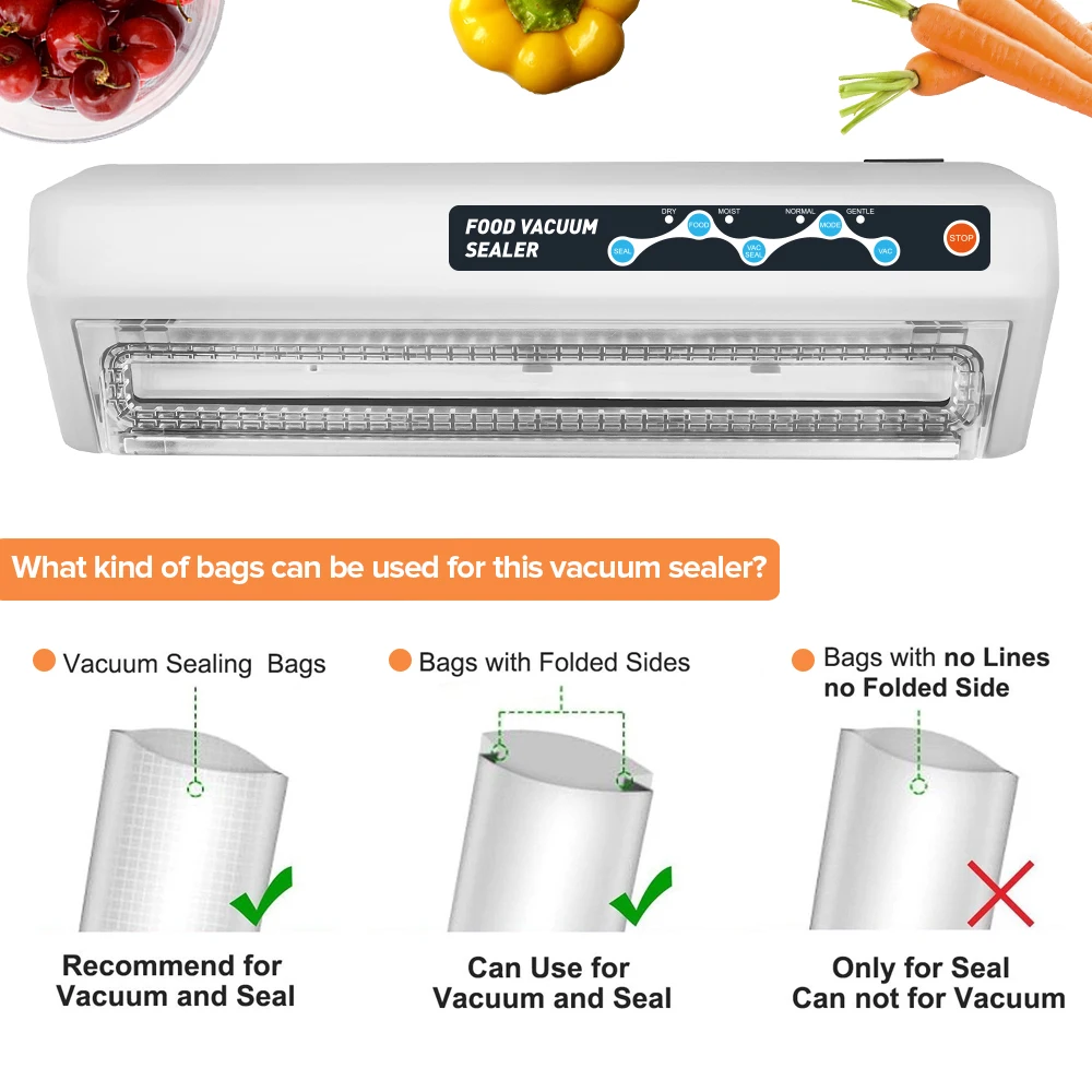 LAIMENG Vacuum Food Sealer Packing Machine Vacuum Bags Food Saver Vacuum Packer 110V 220V Package Sealer For Packaging S139