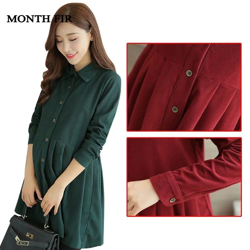 

Maternity top Corduroy Maternity Blouses Shirts For Pregnant Women Pregnancy Clothes Maternity Shirts Clothing blusas maternales