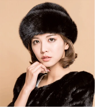 

The new mink fur hat the whole skin middle-aged and old fashion winter cap women