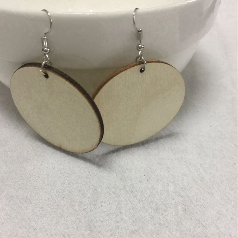 

5 pairs wood earring circles pendant laser cut wood earrings