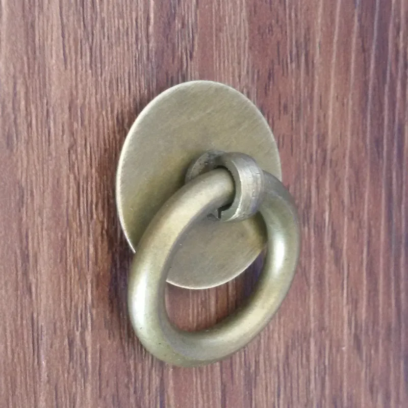 Chinese antique copper door rings round simple copper ring in the hands of the classical drawer cabinet handle copper ring