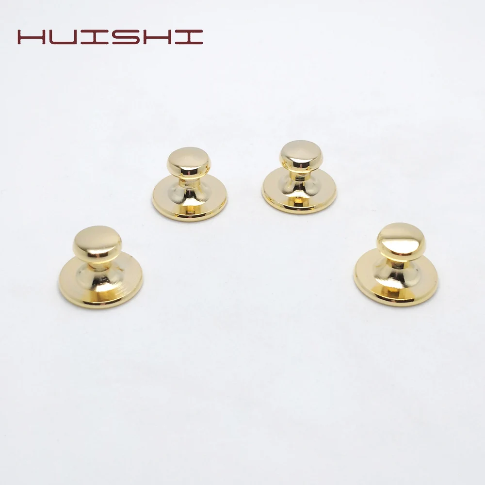 HUISHI Metal Sleeve Studs Cufflinks For Mens 7 Colors Alloy Luxury Brand Tuxedo Shirt Buttons 4PCS Wedding Groom Gift Cuff Links