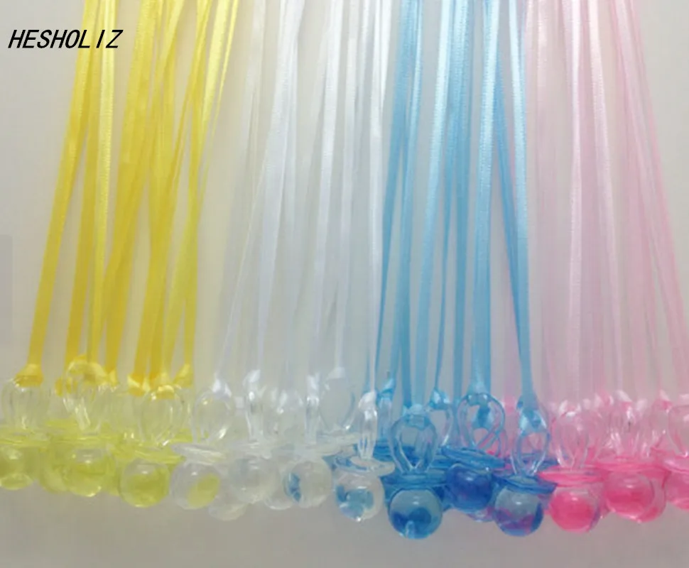 12/24pcs Pacifier Necklaces for Baby Shower Baby Girls/Boys Party Supplies Baby Baptism Decor Decoration Anniversaire Birthday