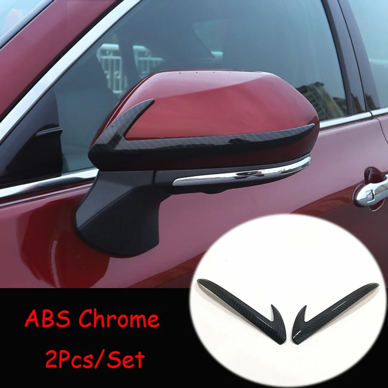 ABS Carbon For Toyota Prius 2016 17 18 19 2020 Car Side Door Rearview Tuning mirror decoration strip Cover Trim accessories