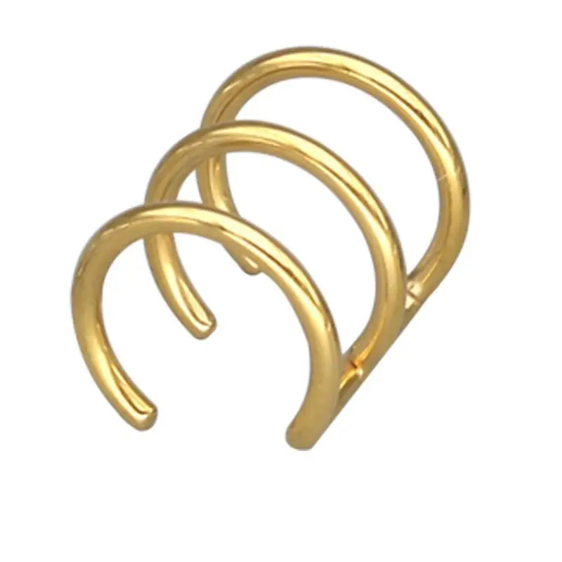 

Wholesale Jewelry --316L Titanium steel Auricle Clip Earrings ( 1 pc ) For Men Women Jewelry Gold / Black / White