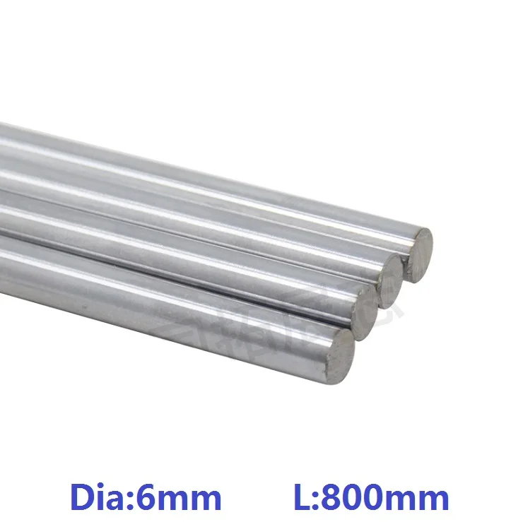 

30pcs/lot 6mm linear shaft 800mm long 6x800mm hardened shaft chromed plated linear shaft rod bar CNC 3D printer parts steel rod