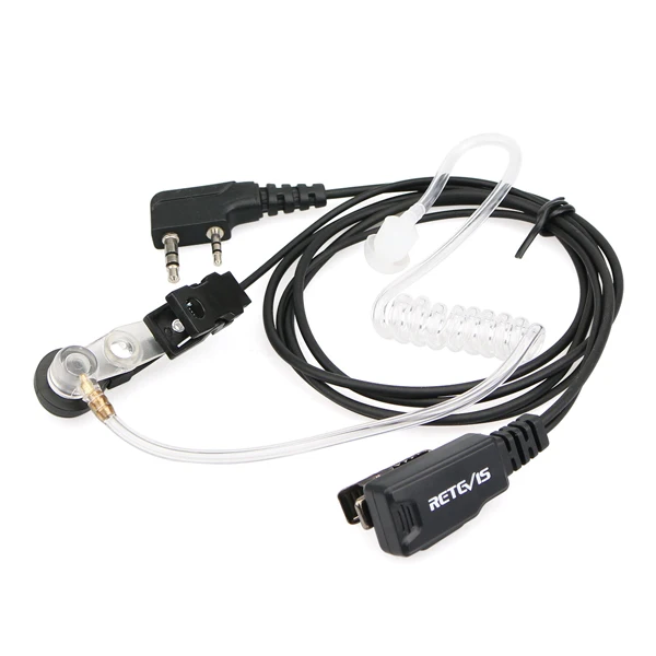 Retevis EAK003 Walkie Talkie Ohrhörer 2Pin Akustische Rohr Kopfhörer PTT Mic für Baofeng UV-5R BF888S Retevis RT622 TYT – Detail 5