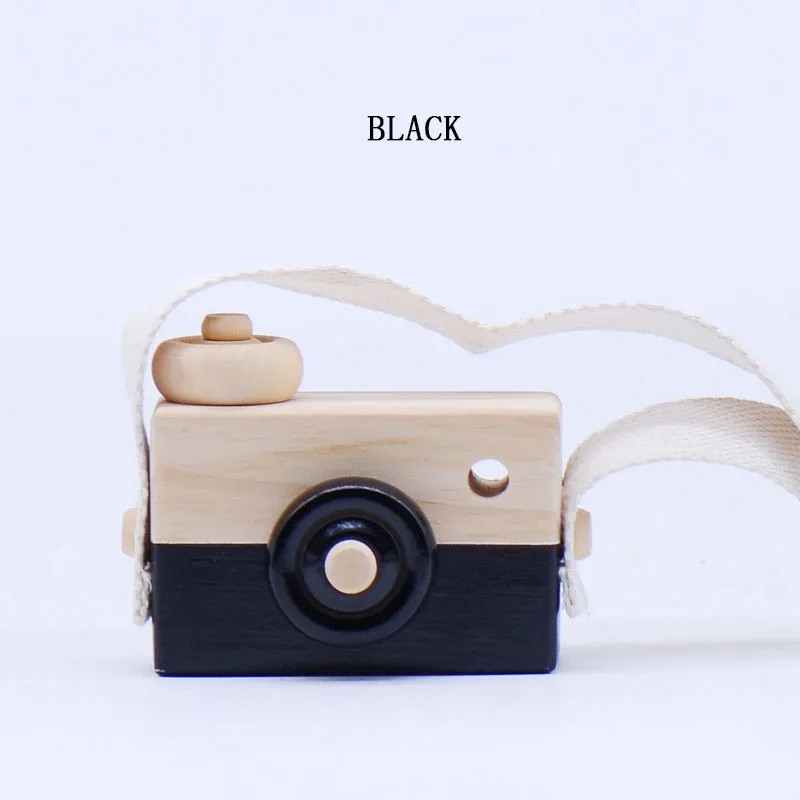 MOTOHOOD Wooden Neck Camera Cute Wooden Toys for Baby Children  Photography Prop Home Decoration Fashion Camera Toys