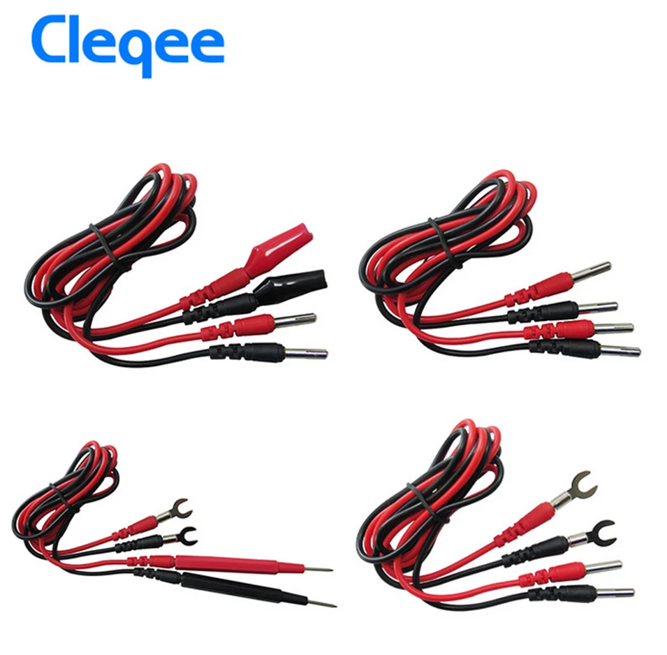 Cleqee P1500 16 in 1 Test Leads kit Replaceable Test wires Probes for dgital Multimeter Test Leads crocodile clips U type probe