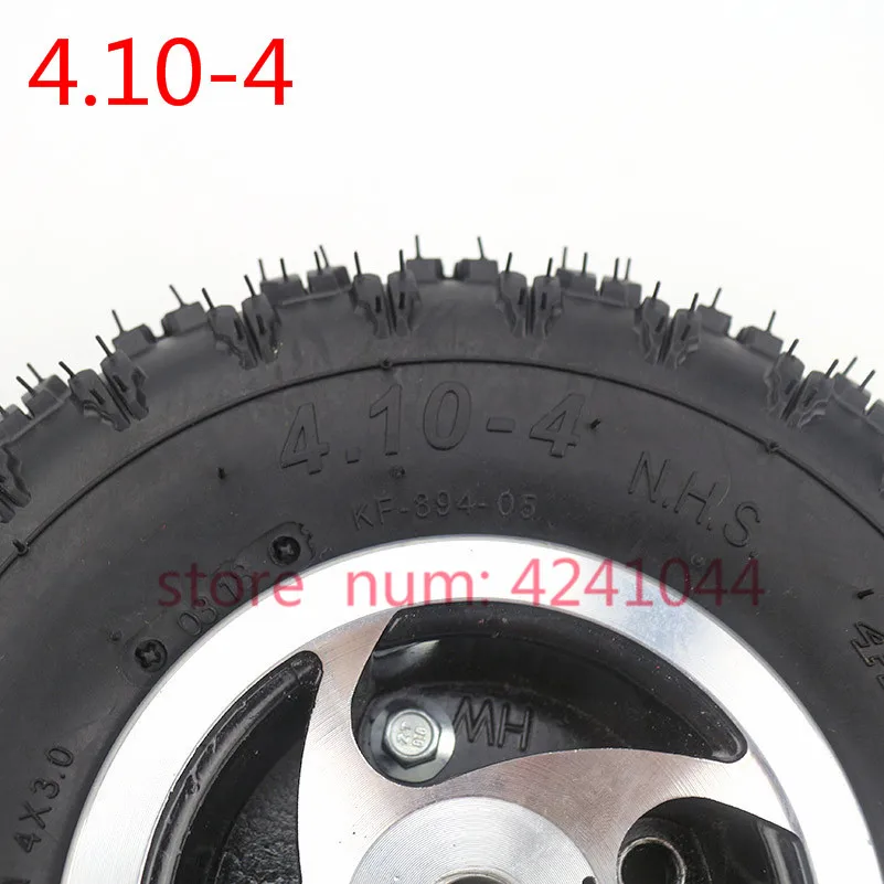 4.10-4 tyre tire and inner tube use 4 inch alloy wheel rim Keyway hub for Gas scooter bike motorcycle Off Road Go Kart