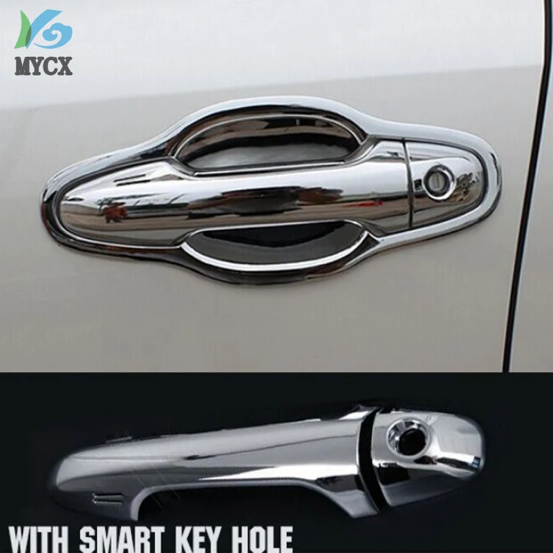 

ACCESSORIES FIT FOR TOYOTA HIGHLANDER KLUGER 2014 2015 2016 CHROME DOOR HANDLE COVER BOWL CUP CAP GARNISH TRIM MOLDING