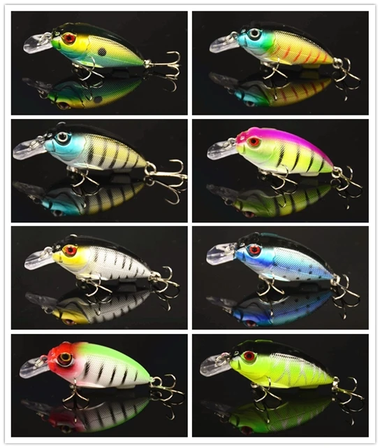 8pcs/set Fishing Lure Fishing Tackle 7cm/9.6g Crank Carp Bait Crankbaits Isca Artificial Tackle Fly Pop Lures