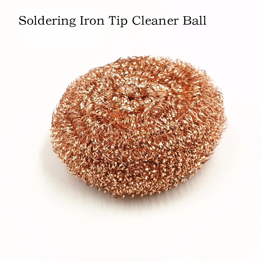 NOVFIX 10pcs Cleaner Solder Tip Cleaning Steel Wire Sponge Balls Welding Soldering Solder Iron Tip Cleaner Tool Steel Wire