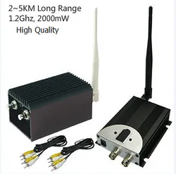 30KM LOS UAV Long Transmission Range Camera Transmitter 1.2ghz Wireless FPV Video Sender and Receiver with 4 channels, 2000mW