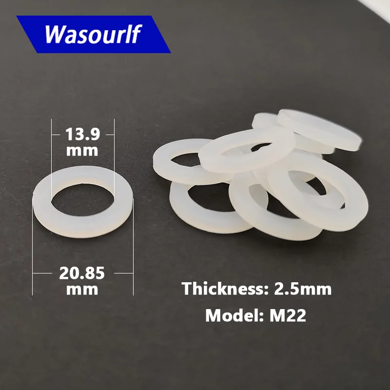 

Wasourlf 100 PCS M22 Male Thread Female Thread Aerator Gasket Rubber Ring Hermetic Seal Thickness 2.5mm White or Black Sealer