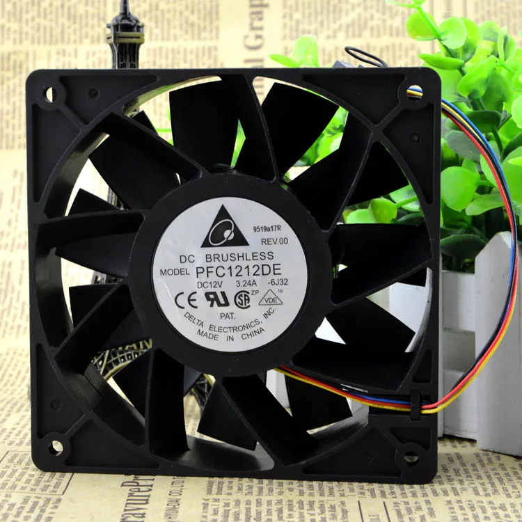 DELTA PFC1212DE 120*120*38 mm 12038 1238 12CM DC 12V 3.24A server inverter cooling fan