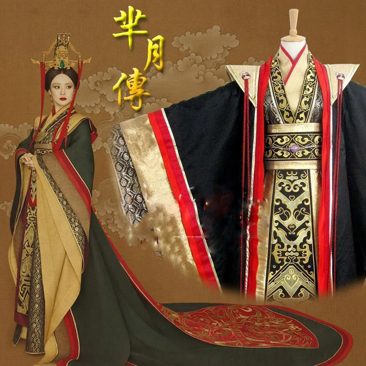 

2015 Newest TV Play Legend of Mi Yue - Ancient Qin Empress Xuan Photo House 2 designs Simplified and Original Empress Costume