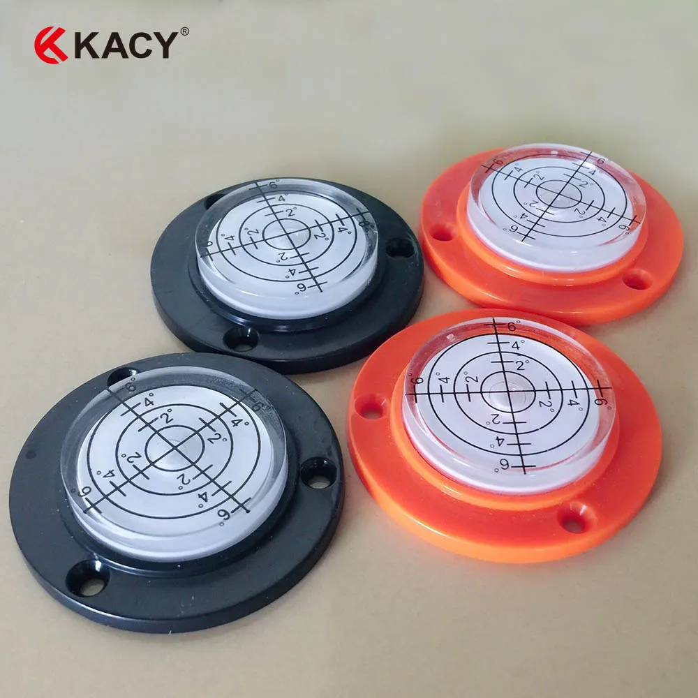 KACY 2pcs 50X9MM 50mm Multipurpose Circular Bullseye Bubble Spirit Level With Mounting Hole
