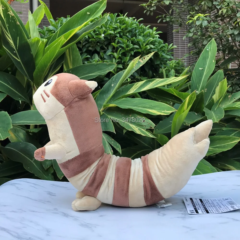 2 Style Pokemon Brown & Pink Shiny Furret Plush Cute Cartoon Stuffed Toy Soft Doll Length 17\