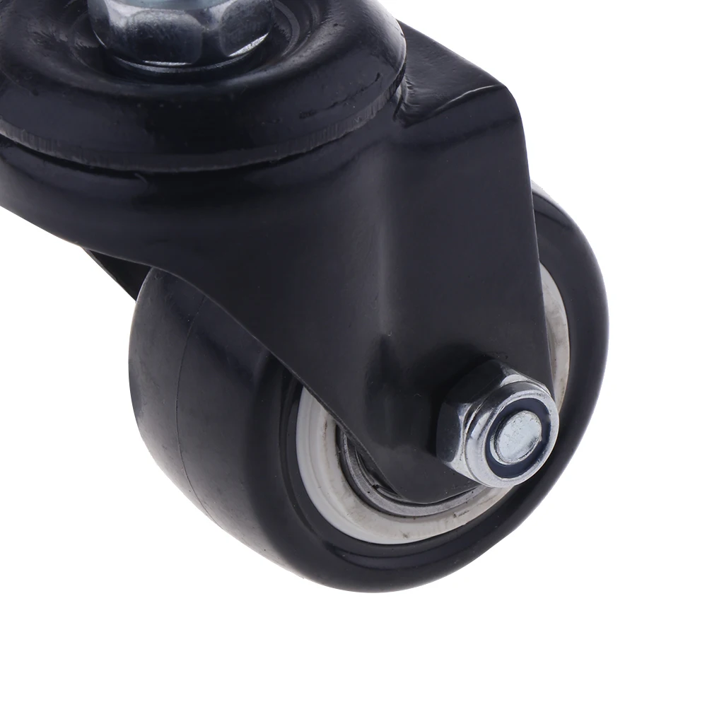 4PCS 1.5'' Mute Rubber Swivel Plate Caster Wheel M10 Universal Replacement