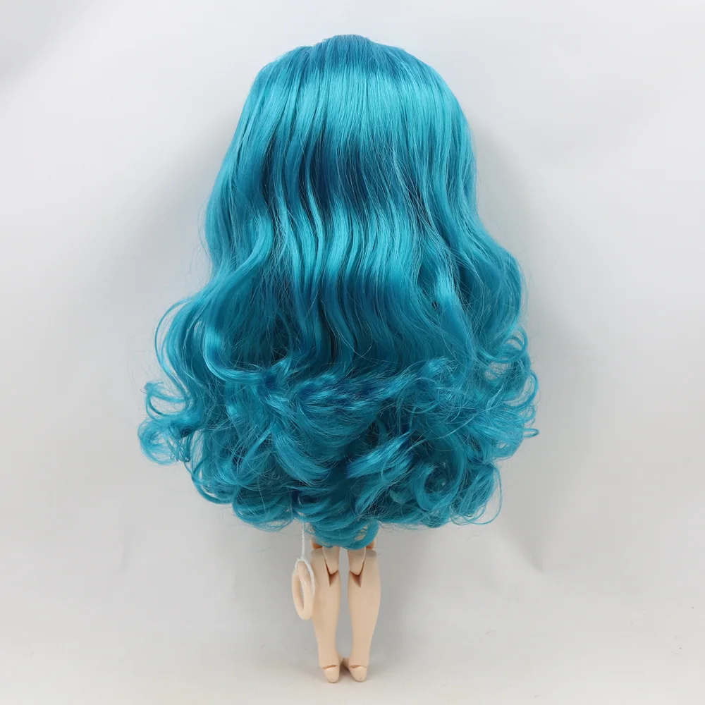 ICY DBS Blyth Doll 1/6 30cm white skin Blue long curly hair nude JOINT body matte face with eyebrows Lip gloss BL4302